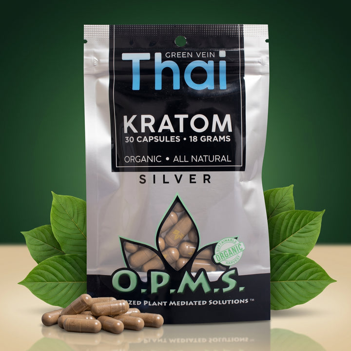 OPMS Silver Kratom capsules