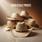 Tea-Stained Raffia Straw Cowboy Hat
