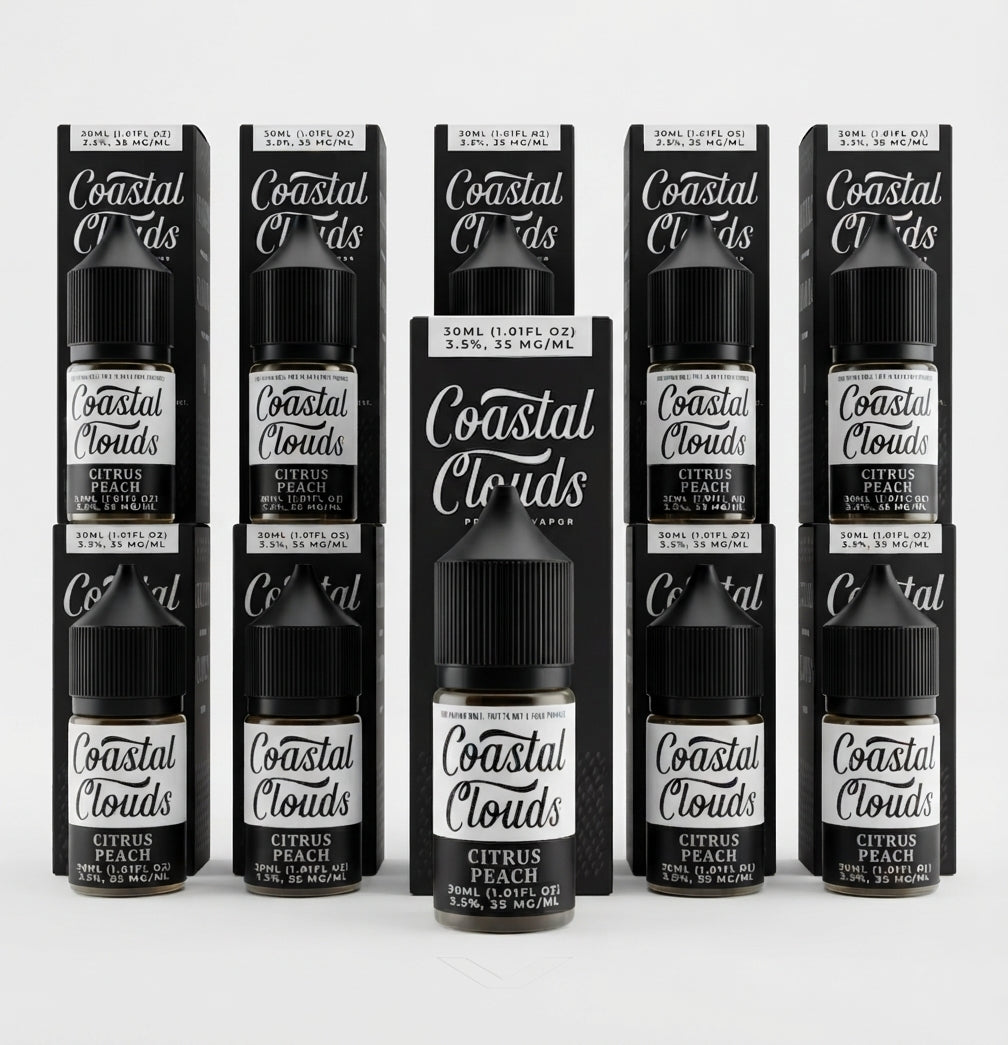 Coastal Clouds Premium Vapor – 30ML Nicotine Salt E-Liquid, 50MG