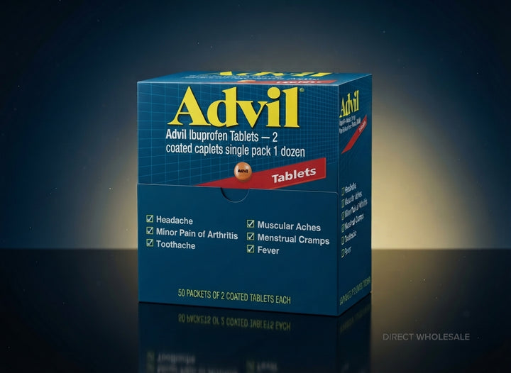 Advil Ibuprofen Tablets — 2 coated caplets single pack 1 dozen