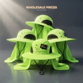 Neon Green Sun Hat with Neck Flap