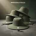 Olive Green Sun Hat with Neck Flap