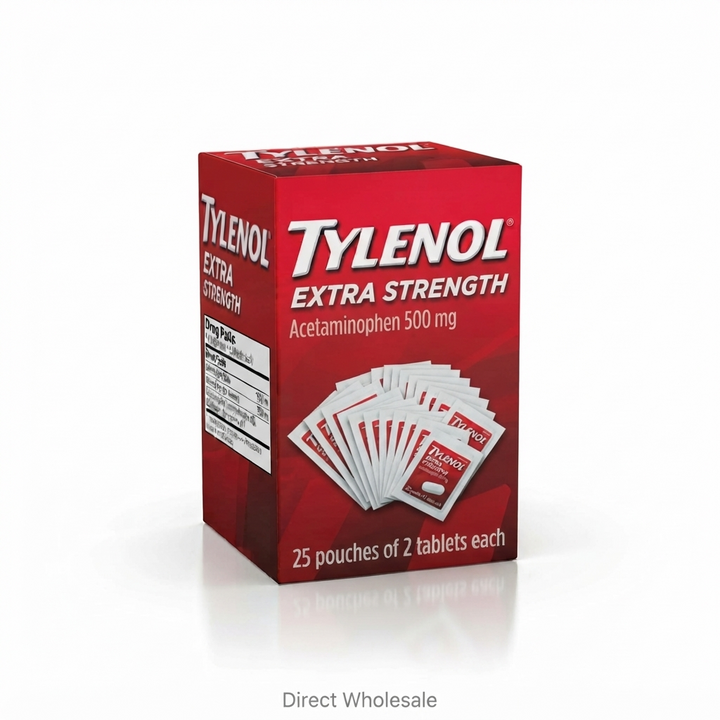 Tylenol Extra Strength — 25 pouches of 2 tablets each