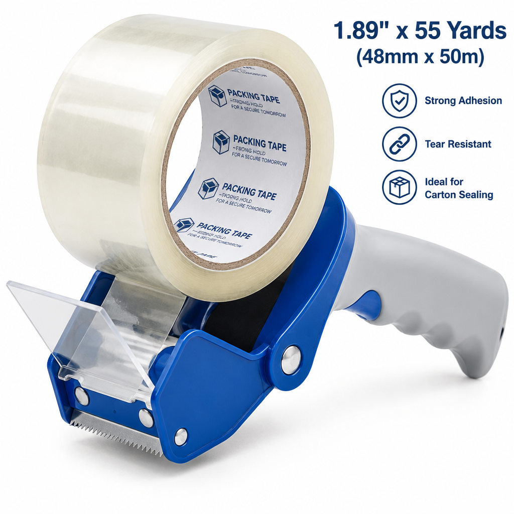 Carton Sealing Tape 1.89in x 55 Yards 48mm x 50m
