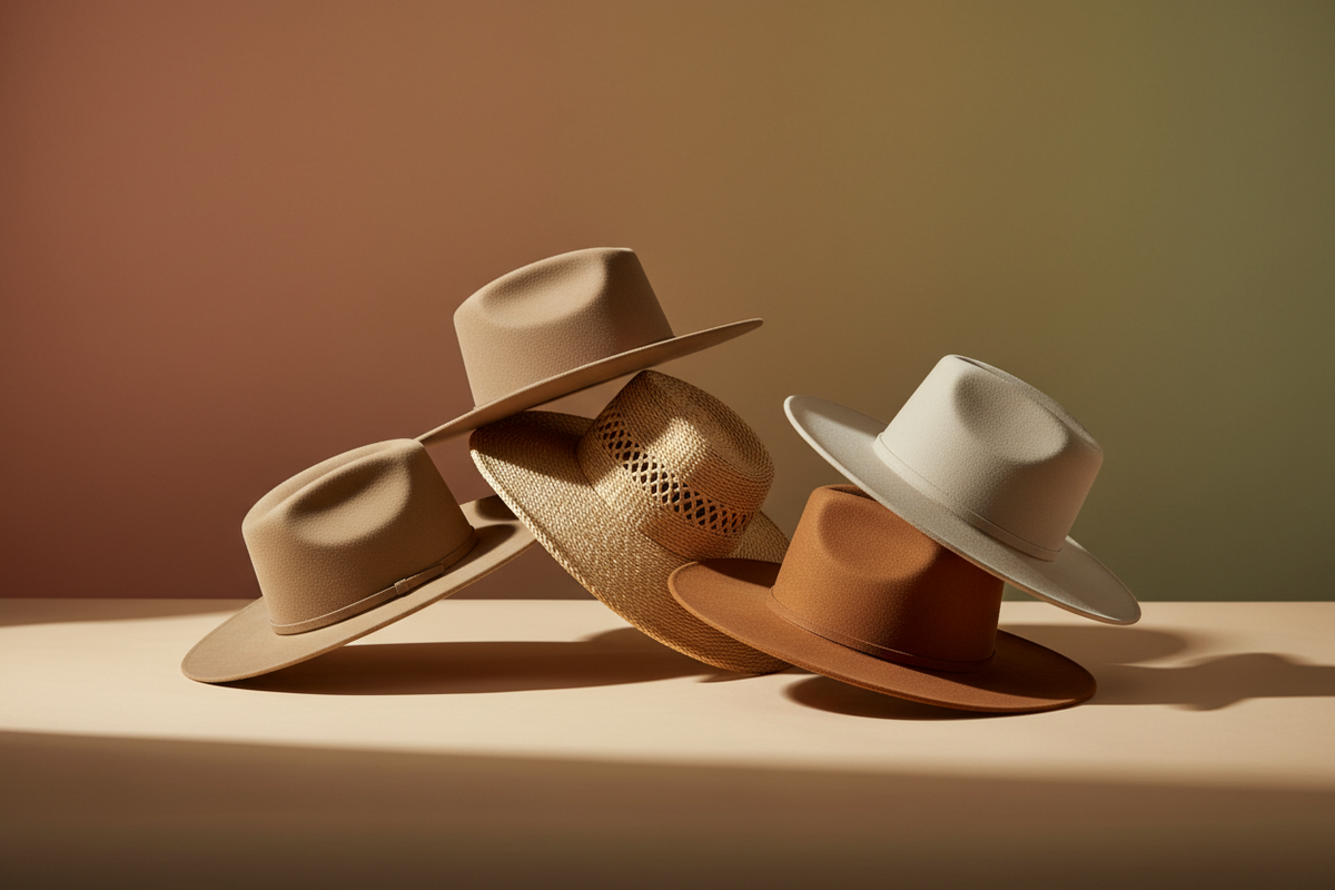 Open Crown Unshaped Western Hat