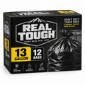 Real Tough Trash Bags 13 Gallon 12/Box