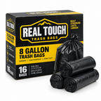 Real Tough Trash Bags 8 Gallon 16/Box